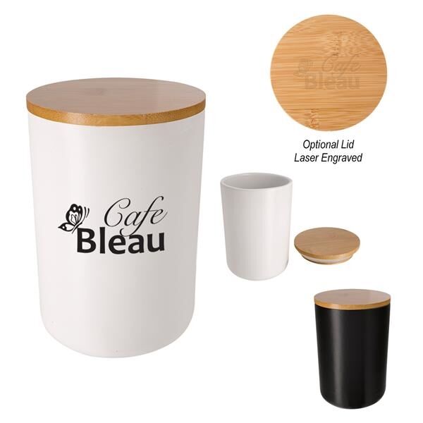 Main Product Image for 24 OZ. CERAMIC CONTAINER WITH BAMBOO LID