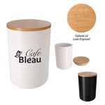 34 Oz. Ceramic Container With Bamboo Lid -  