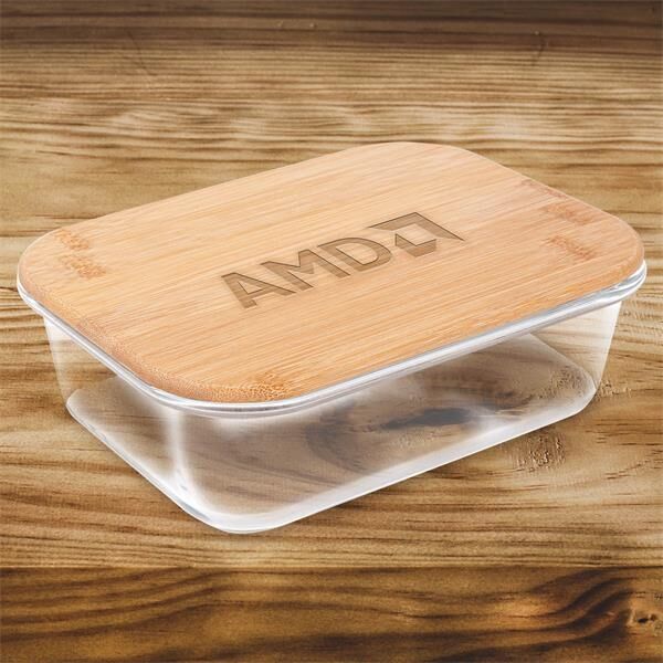 Main Product Image for 34oz. Glass Food Storage Container with Bamboo Lid