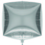 3D Foil Balloon-Cube - Silver