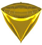 3D Foil Balloon-Diamond - Gold