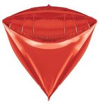 3D Foil Balloon-Diamond - Red