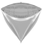3D Foil Balloon-Diamond - Silver