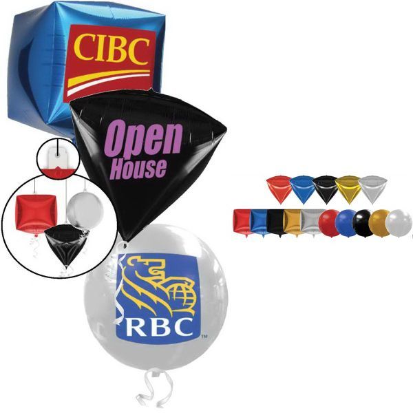 Main Product Image for Custom Printed 3d Foil Balloon-Diamond