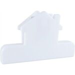 4" House Shaped Bag Clip - Opaque White