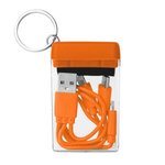 4-In-1 Charging Cable & Screen Cleaner Set - Orange