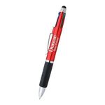 4-In-1 Pen With Stylus - Metallic Red