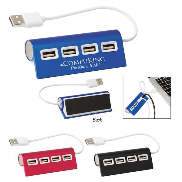 Main Product Image for 4-Port Aluminum Wave USB Hub