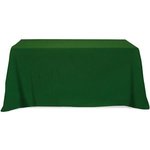 4 Sided Poly/Cotton Twill Flat Table Cover-Screen Printed 6ft - Forest Green