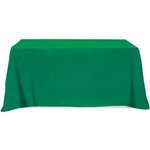 4 Sided Poly/Cotton Twill Flat Table Cover-Screen Printed 6ft - Kelly Green