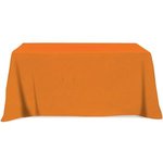 4 Sided Poly/Cotton Twill Flat Table Cover-Screen Printed 6ft - Orange