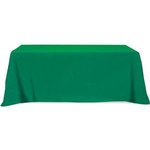 4 Sided Poly/Cotton Twill Flat Table Cover-Screen Printed - Kelly Green