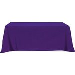4 Sided Poly/Cotton Twill Flat Table Cover-Screen Printed - Purple