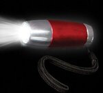 4" Tapered Metallic LED Flashlight - Red