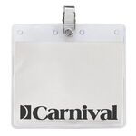 4" x 3" Printed Horizontal Vinyl Pouch with Bulldog Clip