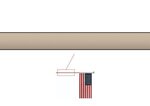 4" x 6" Hand Held USA Flag  With 10" Wooden Pole -  
