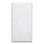 4"x8" White 1-Ply Coin Edge Embossed Dinner Napkins - White