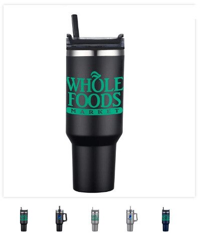 Main Product Image for 40 oz PP Lined Double Wall Tumbler w/ Handle and Straw
