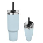 40 Oz. Full Color Naomi Intrepid Stainless Steel Tumbler - Light Blue