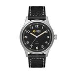 40MM METAL MATTE SILVER CASE, 3 HAND MVMT, BLACK D... - Matte Silver