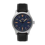 Buy Custom Printed Silver Watch 3 Hand Movement Blue Dial