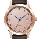 40MM STEEL ROSE GOLD CASE, 3 HAND "AUTOMATIC" MVMT... - Rose-gold