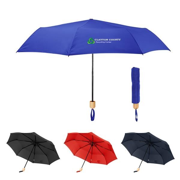 Main Product Image for 41" Arc Umbrella With 100% RPET Canopy & Bamboo Handle