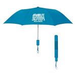 42" Arc Neon Telescopic Folding Umbrella - Neon Blue