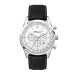Buy Custom printed Silver Watch Chronograph Movement Black Dial