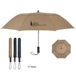 44" Arc Telescopic Folding Wood Handle Umbrella -  