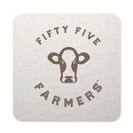 Buy 45 Pt. White 3.5" Square - White Pulpboard Coasters