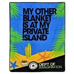 45"x60" Full Color Blanket - White