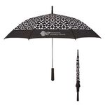 46" Arc Geometric Umbrella - Black with White