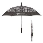46" Arc Geometric Umbrella - Gray With White