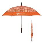 46" Arc Geometric Umbrella - Orange With White