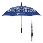 46" Arc Geometric Umbrella - Royal With White