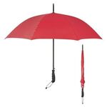 46" Arc Stripe Accent Panel Umbrella - Red With Silver