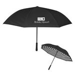 48" Arc Blanc Noir Inversion Umbrella -  