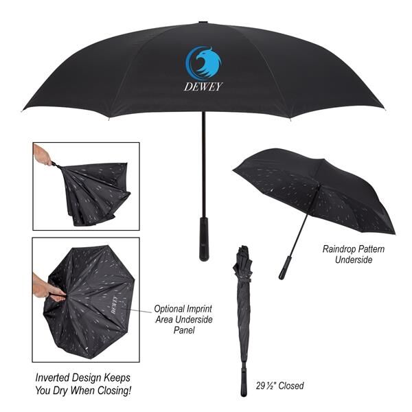 Main Product Image for 48" Arc Rain Drops Inversion Umbrella