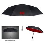 48" Arc Reflective Edge Inversion Umbrella - Red