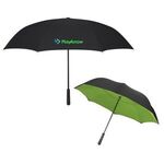 48" Arc Two-Tone Inversion Umbrella - Black with Lime