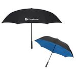 48" Arc Two-Tone Inversion Umbrella - Black With Royal