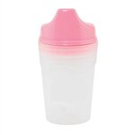 5 oz Non Spill Baby Cup - White with Pink