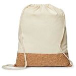 5 oz. Cotton/Cork Drawstring Backpack - Natural