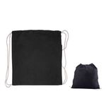 5 oz. Cotton Drawstring Backpack - Black