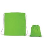 5 oz. Cotton Drawstring Backpack - Lime Green