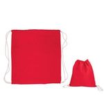 5 oz. Cotton Drawstring Backpack - Red