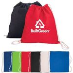 5 oz. Cotton Drawstring Backpack -  