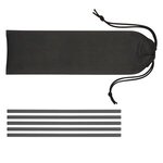 5-Pack On The Go Straws With Pouch - Black