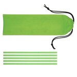 5-Pack On The Go Straws With Pouch - Lime